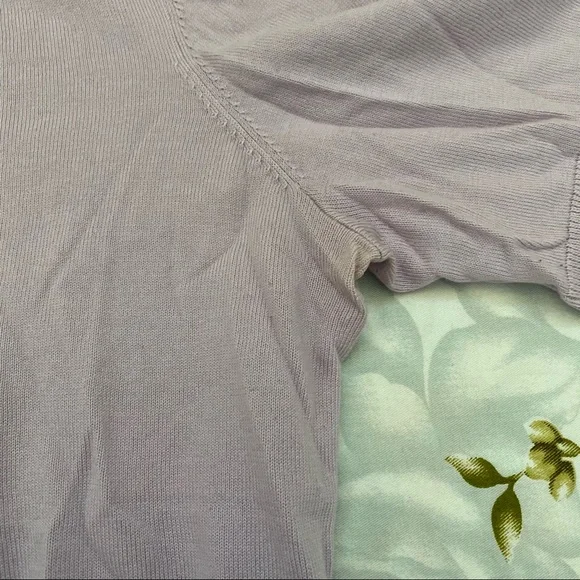 Talbots Size MP Lilac Short Sleeve Blouse - Picture 3 of 8